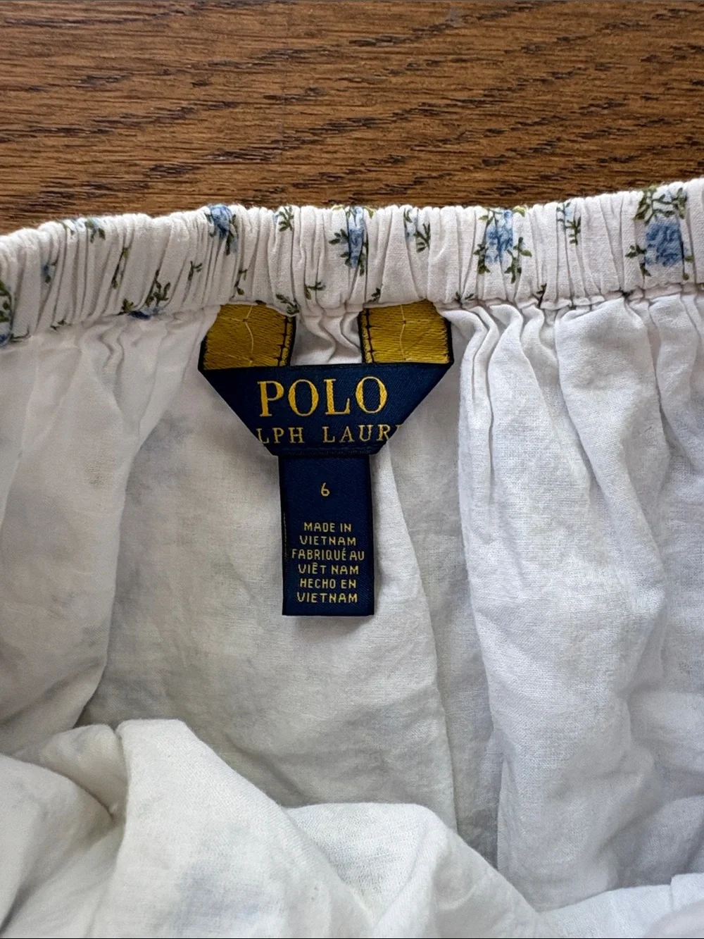 Polo by Ralph Lauren White Floral Skirt Lace Trim